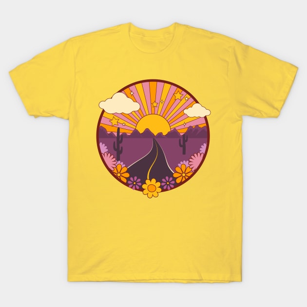 1970s Road Trip T-Shirt by InkyArt